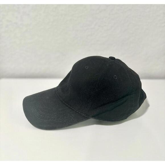 Black Solid Baseball Cap Hat Buckle Back Unisex - Picture 4 of 9